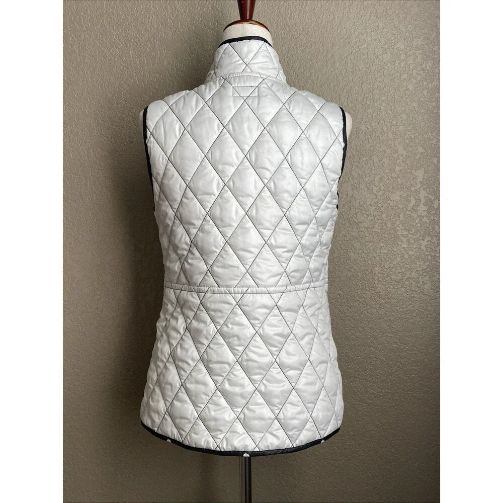 Kate Spade Women’s Reversible Quilted Polka Dot Vest Black Size Small S
